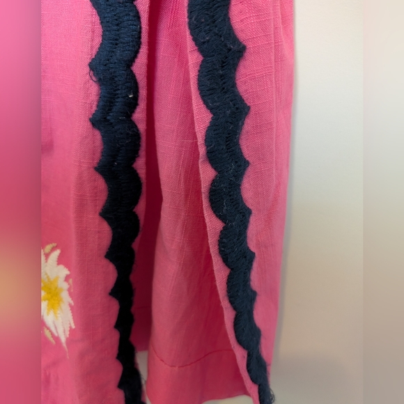 Frances Valentine Floral Cotton Embroidered Maxi Caftan Womens Size 20 Colorful - Picture 4 of 12